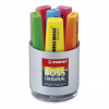 Pot à crayons 6 surligneurs Stabilo Boss Original assortiment fluo