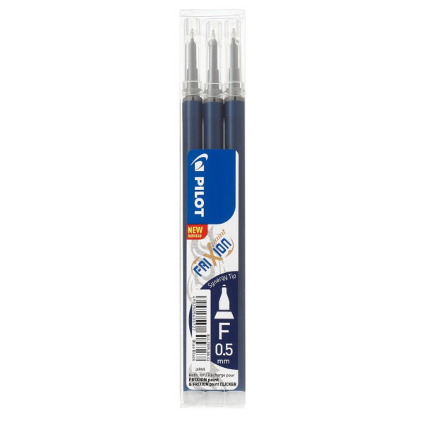 Lot de 3 recharges FriXion Point bleu foncé 0,5mm - Pilot
