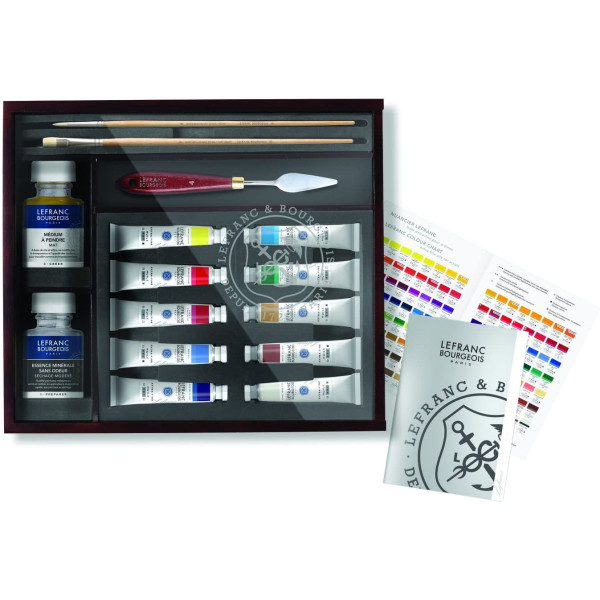 Peinture à l'huile extra-fine LeFranc Bourgeois coffret bois les impressionnistes
