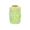 Ficelle - Coton - Vert clair/Blanc - 25m - Loisirs créatifs - Bijoux - CTOP