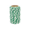 photo - Ficelle - Coton - Vert foncé/Blanc - 25m - Loisirs créatifs - Bijoux - CTOP