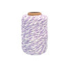 photo - Ficelle - Coton - Lilas/Blanc - 25m - Loisirs créatifs - Bijoux - CTOP