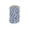 photo - Ficelle - Coton - Bleu foncé/Blanc - 25m - Loisirs créatifs - Bijoux - CTOP