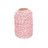 photo - Ficelle - Coton - Rose/Blanc - 25m - Loisirs créatifs - Bijoux - CTOP