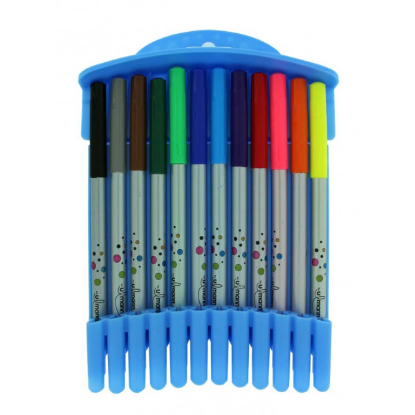 Acheter Colorbox Boîte De 12 Crayons Triangulaires De Couleur Et 12 Feutres Lavable Ulmann pas cher