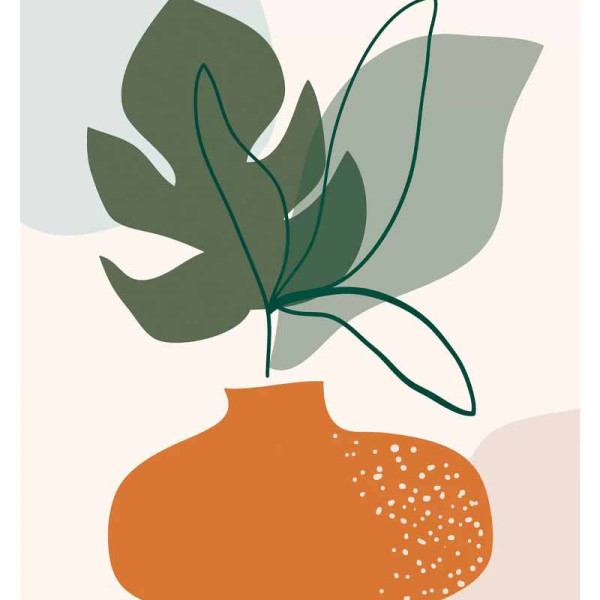Peinture au numéro - Adulte/Enfant - Modèle vase - 30x40cm - Toile + peinture + pinceaux