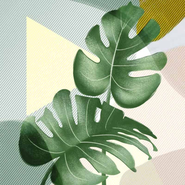 Peinture au numéro - Adulte/Enfant - Modèle feuilles - 30x40cm - Toile + peinture + pinceaux