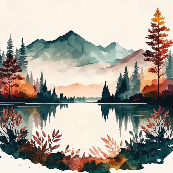 Peinture au numéro - Adulte/Enfant - Modèle paysage - 30x40cm - Toile + peinture + pinceaux