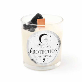 Kit - Fabrique une bougie - Parfum santal - Lithothérapie - Obsidienne - Graine créative