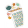 Kit broderie - Canevas - Fleurs tropicales - Toile + tourillons + aiguilles + fils - Graine créative