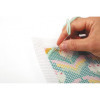 Kit broderie - Canevas - Fleurs tropicales - Toile + tourillons + aiguilles + fils - Graine créative