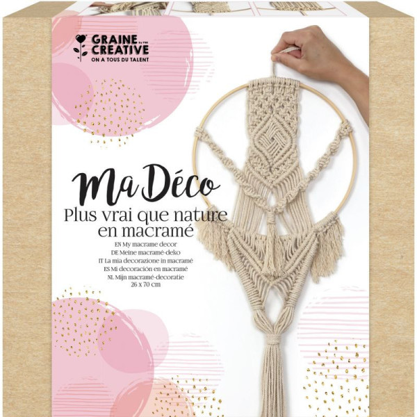 photo - Kit macramé - Suspension décorative en macramé - A faire soi-même - Graine créative