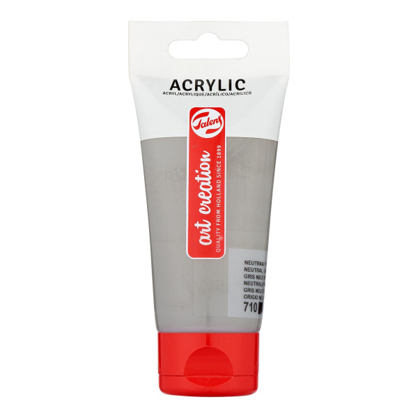 photo-Peinture acrylique - Gris neutre - 710 - Art Creation Talens - Tube de 75ml