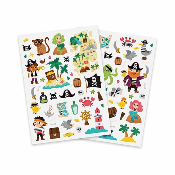 photo - Gommettes - Pirates rigolos - Autocollantes - Enfant - Coloriage - Loisirs créatifs