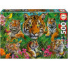 photo - Puzzle - 500 pièces - Les tigres dans la jungle - 48x34cm - Adulte/Enfant - Educa
