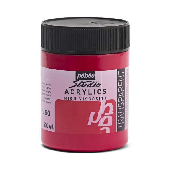 photo - Peinture acrylique - Magenta primaire - 50 - Pébéo Studio - Pot de 500ml
