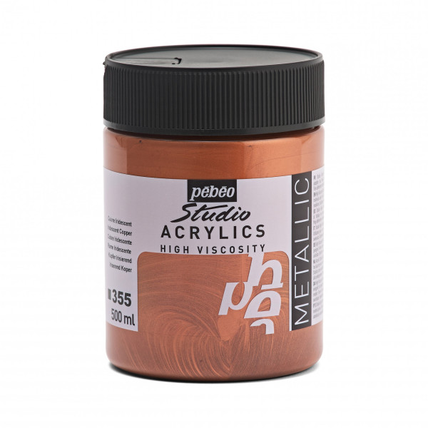 photo - Peinture acrylique - Cuivre - 355 - Pébéo Studio - Pot de 500ml
