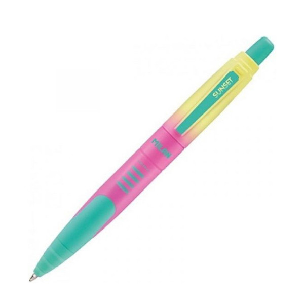 stylo-bille-retractable-compact-sunset-milan-encre-bleue-pas-cher