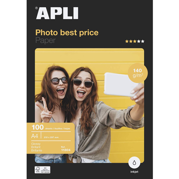 photo-Papier photo Bestprice A4 140 g 100 feuilles - Apli