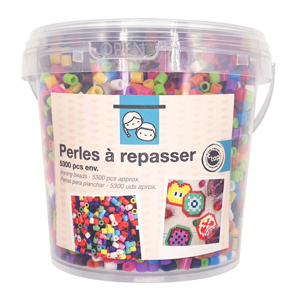 photo - Perles à repasser - Plastique - Assortiment couleurs - 5300 pièces - Loisirs créatifs