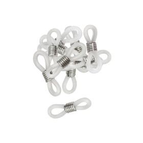 photo - Attaches - Cordons lunettes - Pour collier - Transparent - 20 pièces - Bijoux