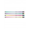 Crayon graphite HB avec embout gomme coloris pastel Milan