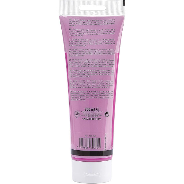 Peinture acrylique - Rose vif - 45 - Pébéo Studio - Tube de 250 ml