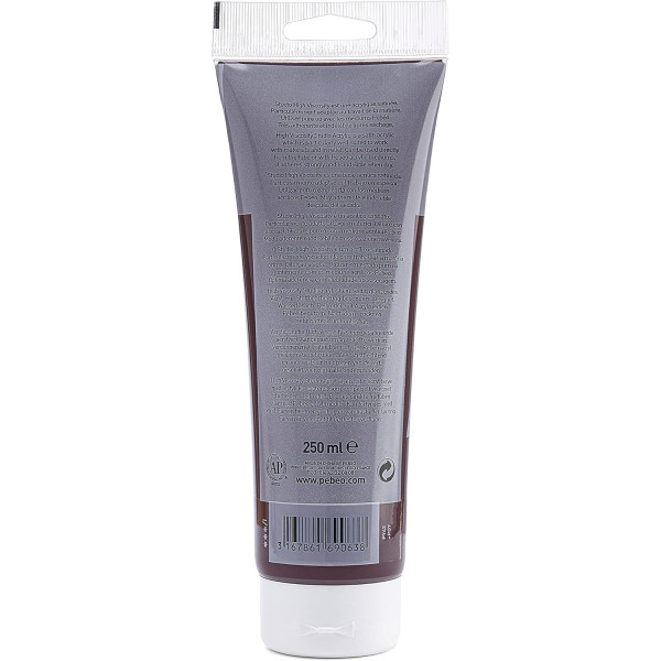 Peinture acrylique - Terre rouge - 63 - Pébéo Studio - Tube de 250 ml