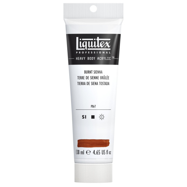 photo - Peinture acrylique - Terre de sienne brûlée - 127 - Liquitex Heavy Body - Tube de 138ml