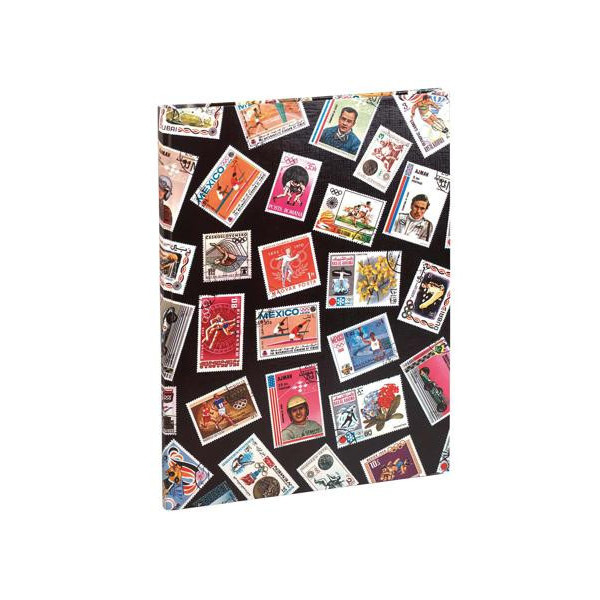 Album de timbres - Philatélie - Collection de timbres - A4 - 16 pages noires