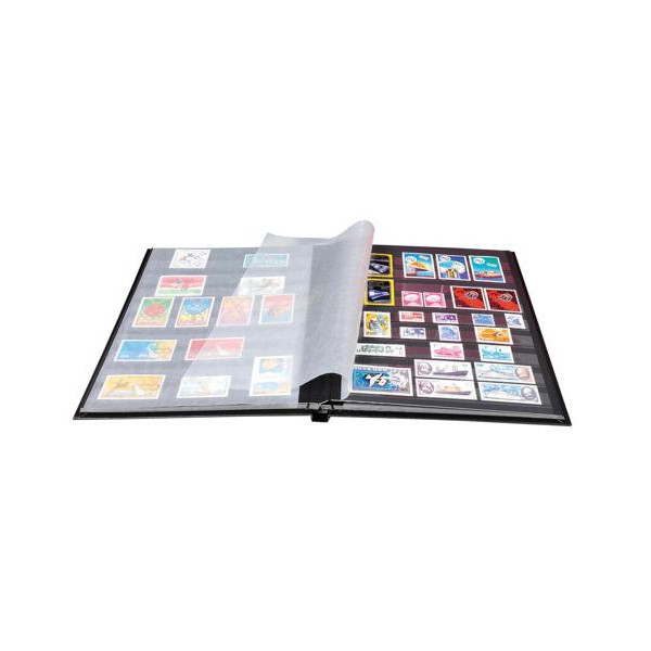 Album de timbres - Philatélie - Collection de timbres - A4 - 16 pages noires