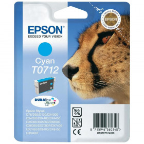 Epson T0712 Cyan cartouche d'encre modèle guépard