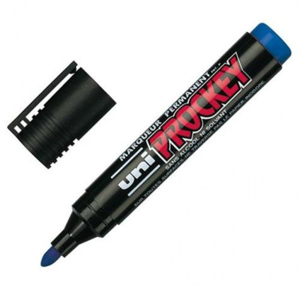 Marqueur permanent indélébile Prockey pointe conique bleu