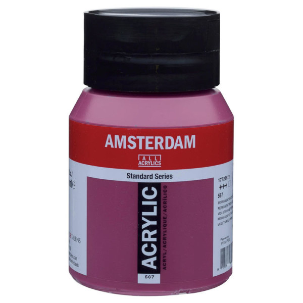 Peinture Acrylique - Violet rougeâtre permanent - 567 - Amsterdam - Pot de 500ml