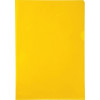 Boîte de 100 pochettes coins A4 lisse jaune plastique Exacompta