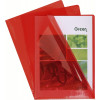 Boîte de 100 pochettes coins A4 lisse rouge plastique Exacompta