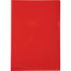 Boîte de 100 pochettes coins A4 lisse rouge plastique Exacompta