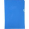 Boîte de 100 pochettes coins A4 lisse bleu plastique Exacompta