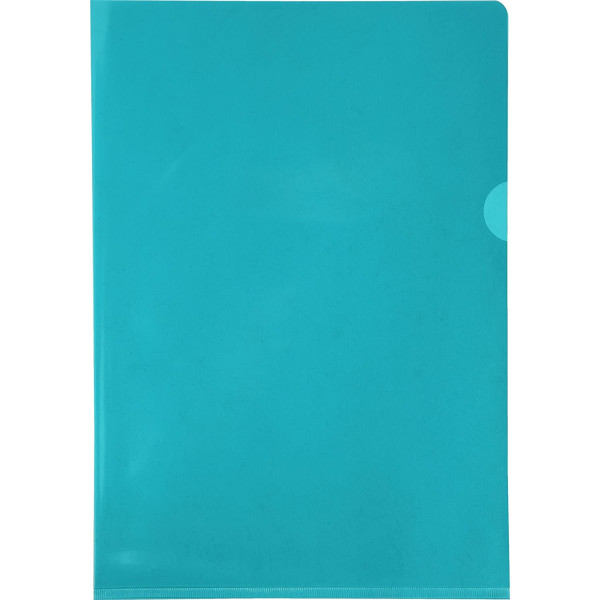 Boîte de 100 pochettes coins A4 lisse vert plastique Exacompta