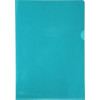 Boîte de 100 pochettes coins A4 lisse vert plastique Exacompta