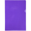 Boîte de 100 pochettes coins A4 lisse violet plastique Exacompta