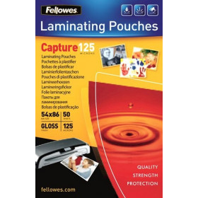 Pochettes de plastification - 54x86mm - A6 - 125 microns - 100 pochettes - Fellowes