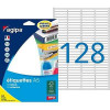 2 048étiquettes blanches 6X33,5Mm 128 étiquettes par planche A5 Agipa 114089 | Artmania