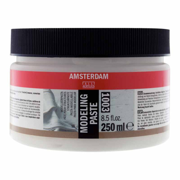 photo - Médium de structure - Modeling paste - Acrylique - Huile - Reliefs - Amsterdam - 250ml