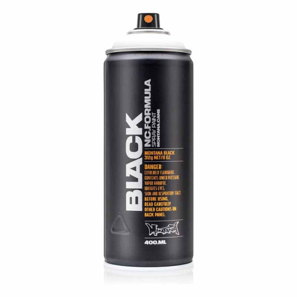 photo - Bombe de peinture - Snow white - BLK-400-9100 - Montana Cans Black - 400ml - Graffiti