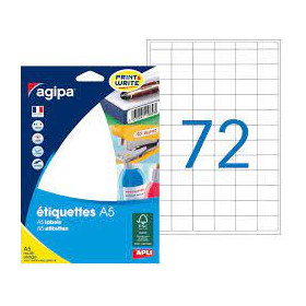 1152 Étiquettes 16X22Mm 72 Étiquettes Par Planche A5 Apli 114007 | Artmania
