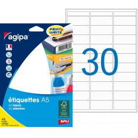 480 Étiquettes 19X38Mm 30 Étiquettes Par Planche A5 Apli 114016 | Artmania