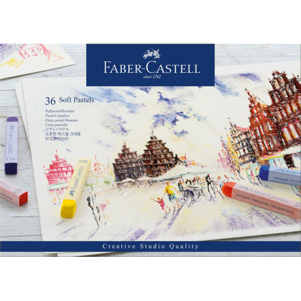 photo-Pastels - Tendre - Boîte de 36 couleurs - Faber-Castell - Dessin - Esquisse