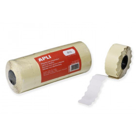 6 rouleaux étiquettes blanches permanente 26 x 12 mm pour étiqueteuse