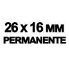 6 rouleaux étiquettes blanches permanente 26 x 16 mm pour étiqueteuse